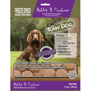 Freeze Dried Rabbit & Produce Sliders 14oz OC Raw, fd, freeze Dried, rabbit, Produce Sliders 